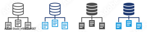 relational database icon sheet multiple style