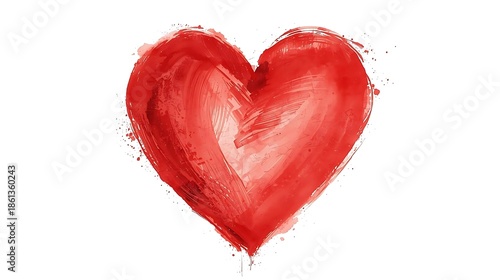 Vibrant red heart illustration