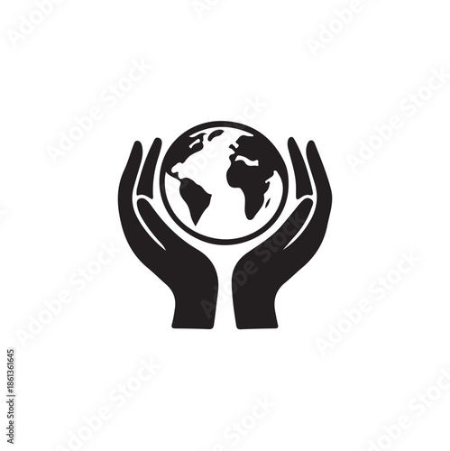 Protecting our planet a symbolic illustration of hands cradling the earth representing care and sustainability