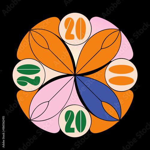 Minimal Community Icon with Abstract People in a Circle