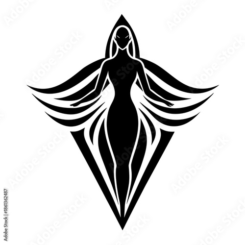 Minimalist Female Confidence Inspired Abstract Logo Symbol