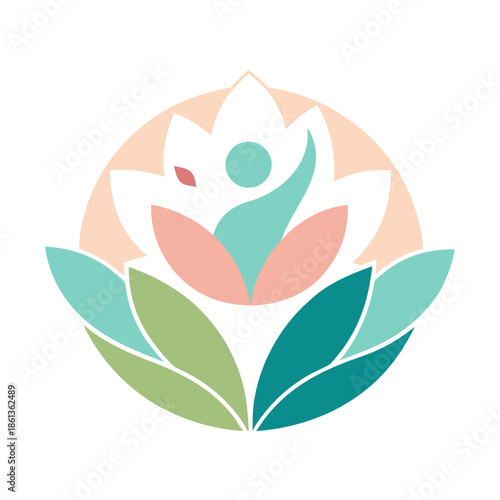 Minimalist Feminine Wellness Inspired Abstract Wellness Icon