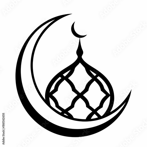 Minimalist Ramadan Spirituality Abstract Symbol Design