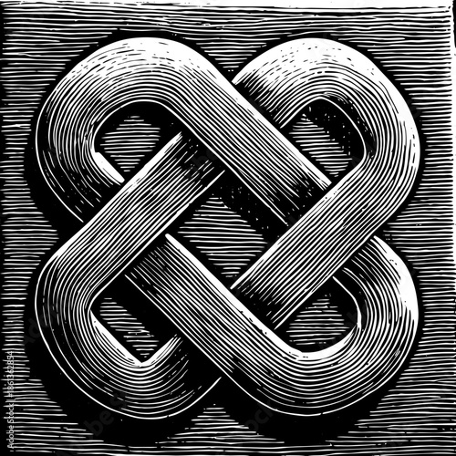 Modern Unity and Interconnectedness Abstract Vector Icon