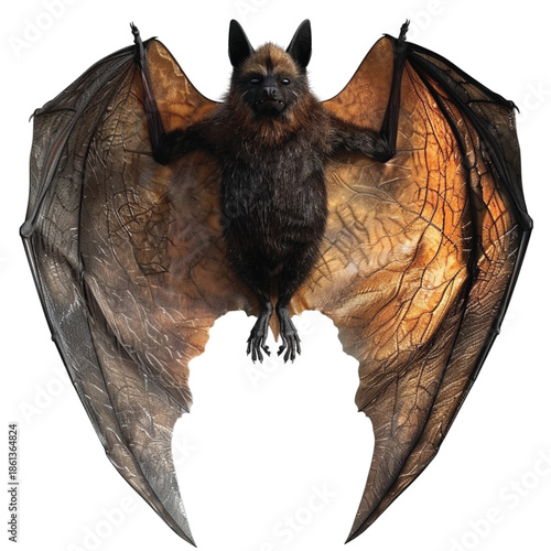 bat on a white background