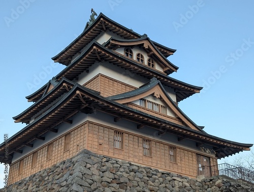 Suwa Takashima Castle in winter