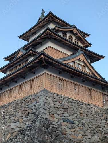 Suwa Takashima Castle in winter