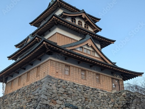Suwa Takashima Castle in winter