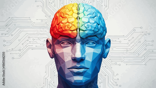 AI Brain: Technology & Human Emotion Concept
