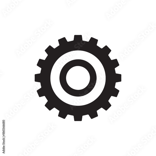 Settings icon. Cogwheel symbol. Gear wheel linear icon for use in any purpose.