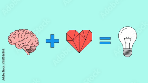 Brain and Heart: Idea Generation Concept