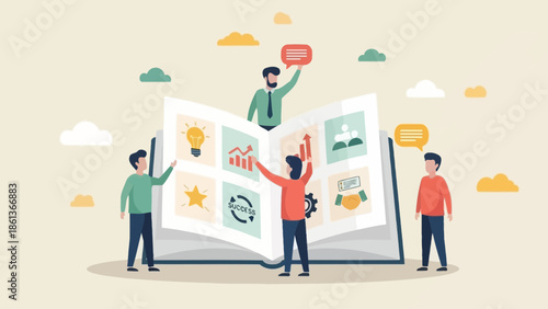 Business Storytelling: Teamwork & Success Concept