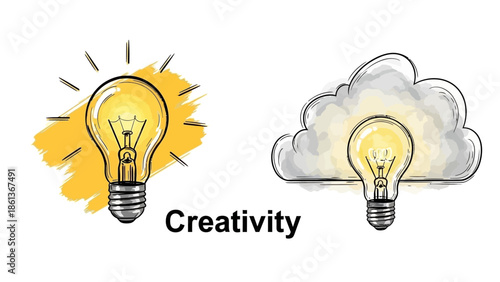 Creative Idea Light Bulb Concept
