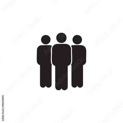 Vector black People relationship vector icon. brotherhood filled flat sign for mobile concept and web design. Friends, friendship glyph icon.