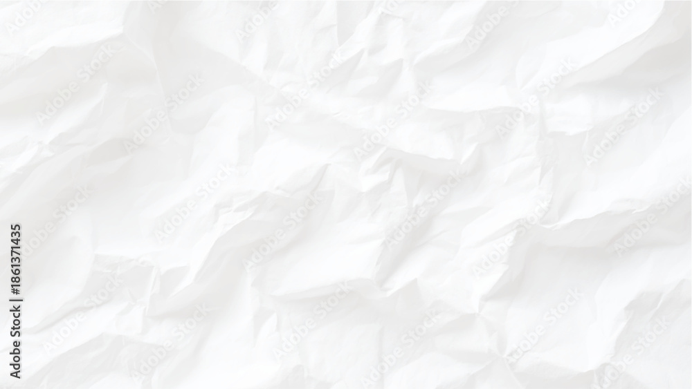 Naklejka premium Crumpled white paper texture background surface