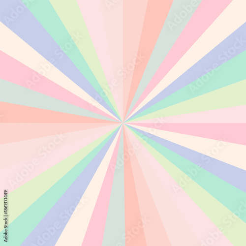 Colorful retro rays background