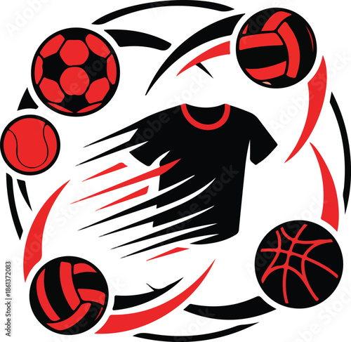 Set of black sports equipment flat icons including cricket bat basketball football tennis racket and boxing gloves