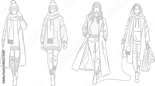 vector illustration of a woman