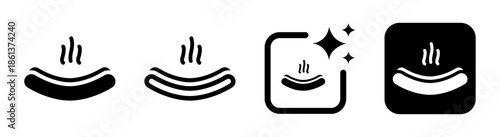 Hot dog icon for fast food restaurant and casual dining concepts