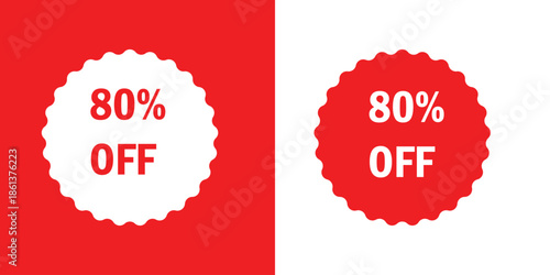 Bold 80% Off Offer Sticker