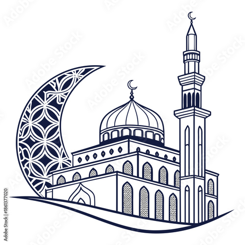 Minimal Islamic Cultural Heritage Abstract Vector Logo
