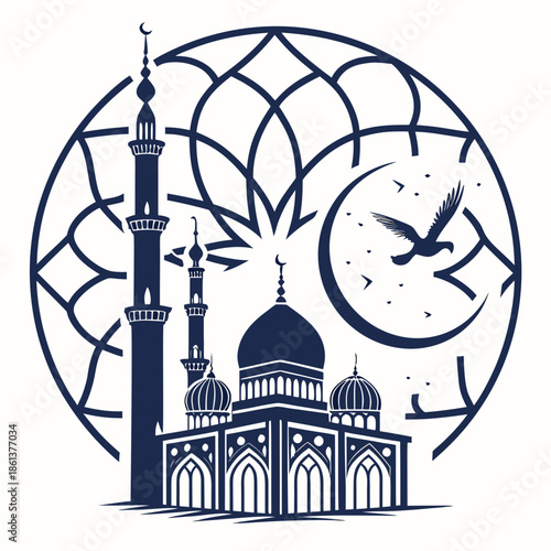 Elegant Islamic Spiritual Calm Minimal Abstract Symbol