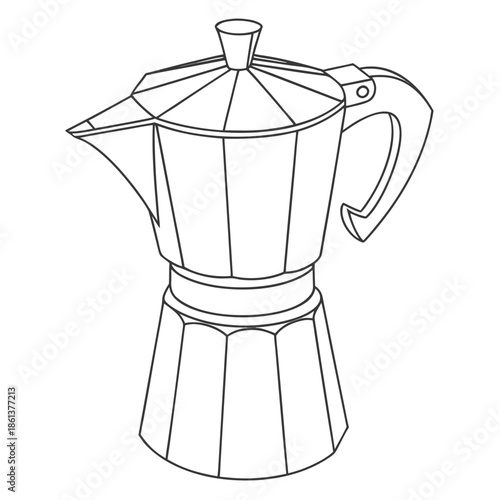 Simple Teapot Minimalist Vector Outline Icon