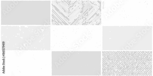 Abstract gray and white textured squares arranged in a grid pattern