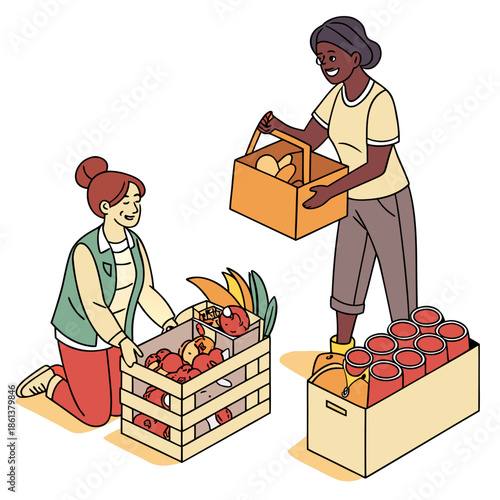 Women sorting fresh produce
