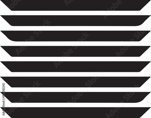 Modern abstract black graphic design elements