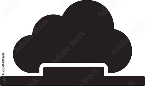 Cloud computing technology icon for modern business solutions