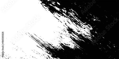 Dramatic black ink splat background featuring an artistic liquid explosion of dark texture on a clean surface