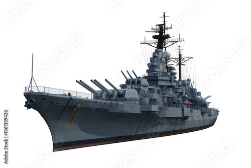Battleship warship navy isolated on a transparent background