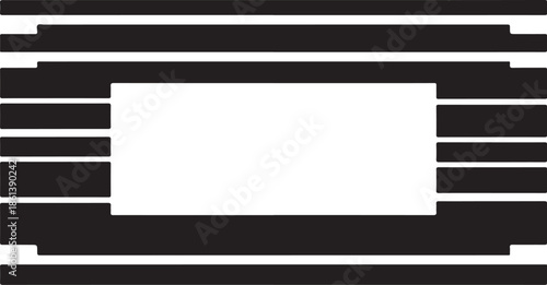 Modern geometric pattern with black lines and white space