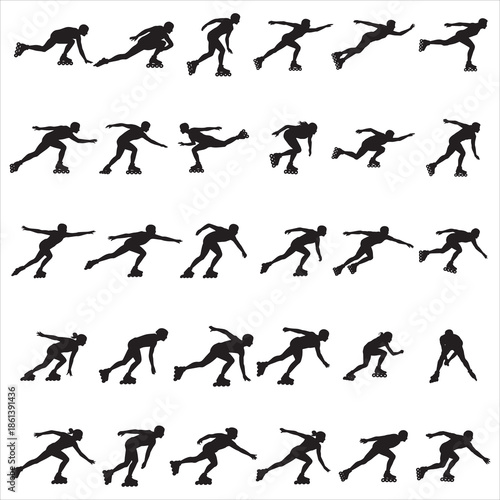Man Roller Skating Clip Art