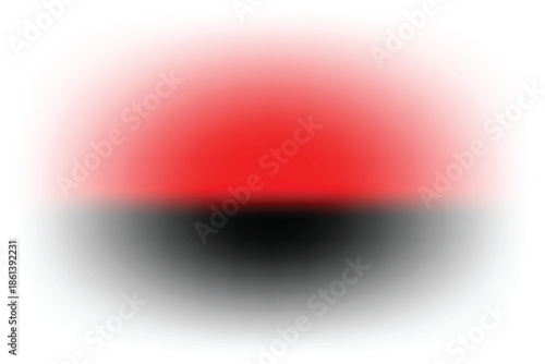 Blurry pink and black gradient semicircle