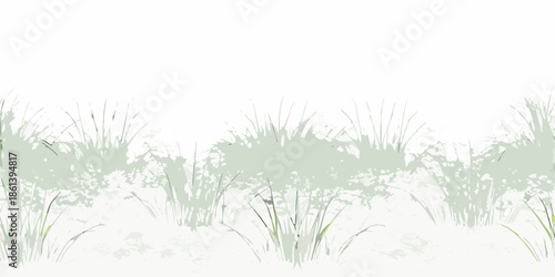 A simple illustration of green grassy bushes on a white background