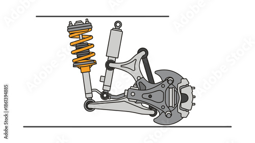Automotive Suspension System Schematic