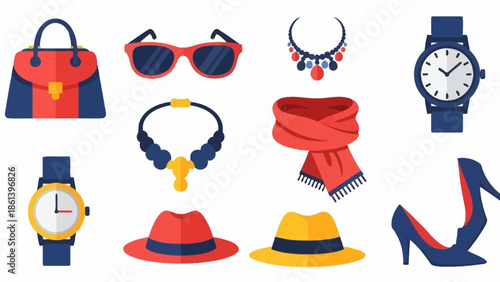 Fashion Accessories Collection: Handbag, Sunglasses, Scarves, Hats, Shoes, Watches