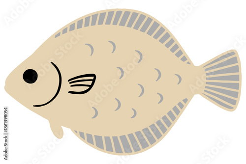 cartoon fish isolated on white,
Halibut Fish Line Art – Vector Illustration for Learning & Coloring