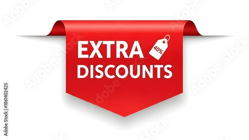Extra discounts banner with price tag