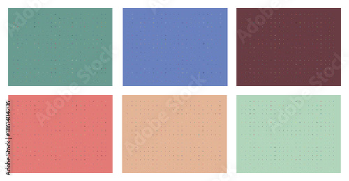 Minimalist geometric dot pattern collection with pastel backgrounds for digital scrapbooking website backdrop and stationary surface design