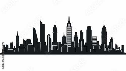 silhouette of the city