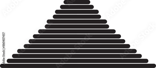 Pyramid steps layered graphic design