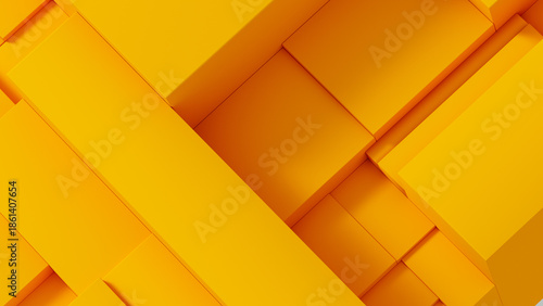 Stacked yellow boxes form a bright abstract pattern in a flat layout