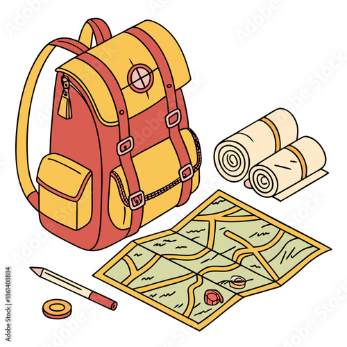 Adventure gear layout