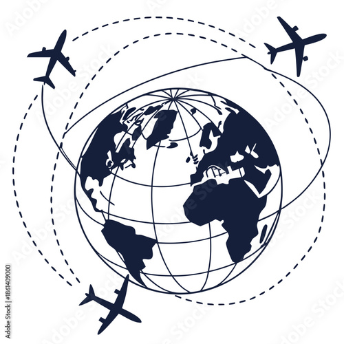 Global air travel connections