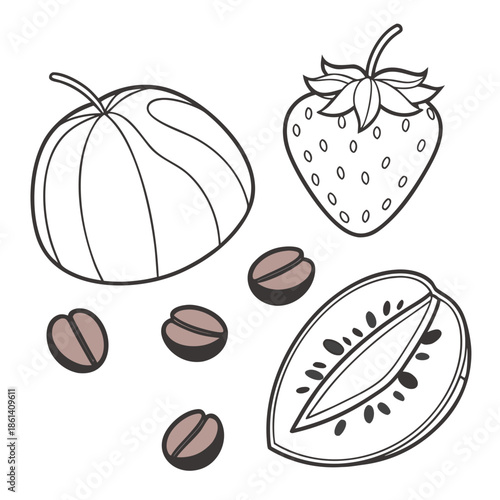 Set of clean ultra flat vector objects and minimalist geometric shapes inspired by simplicity for modern branding and web design.