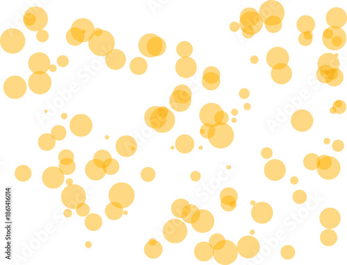 Yellow particles scattered randomly on white background