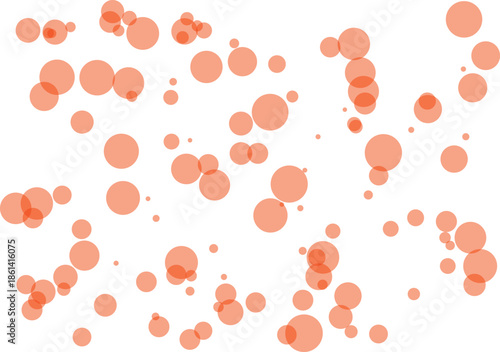 Vibrant orange dots scattered randomly on white background